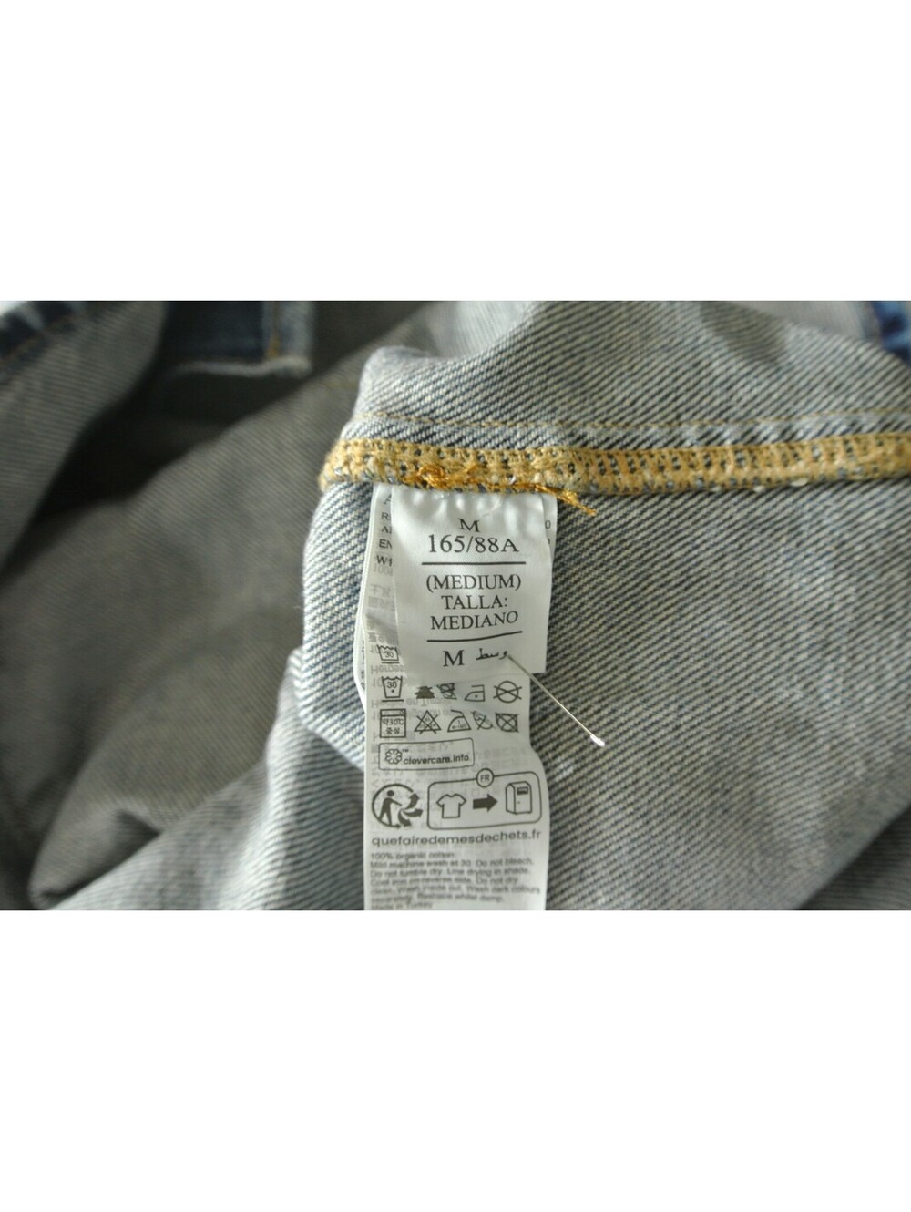 NEW, AllSaints Enna Embellished Denim Snap-Up Shirt in Indigo Sz M #SJ2506 - Picture 10 of 11